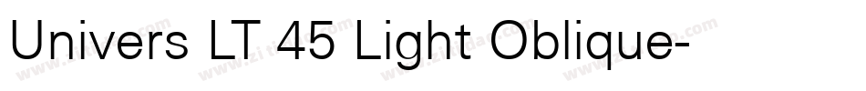 Univers LT 45 Light Oblique字体转换